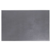 Gray 17 x 12 Leatherette Square Corner Placemat w/ White Stitching